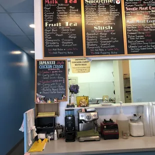 menus on the wall