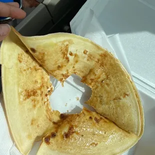 A brown sugar and butter crepe