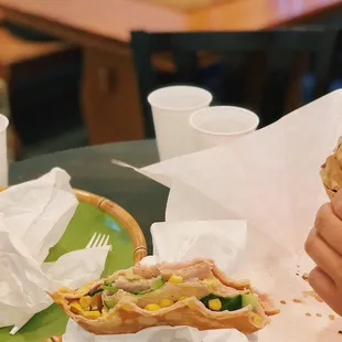Single meat crepes; ham. If you love sandwiches then you&apos;ll enjoy this crepe!