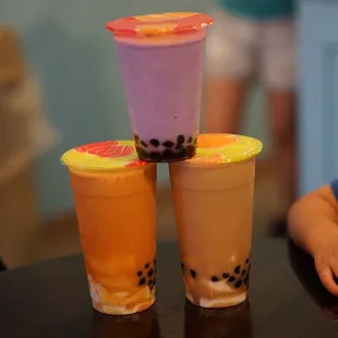 Taro Snow, Thai Milk Tea, Lavender Milk Tea