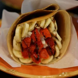 Strawberry Banana Nutella Sundae