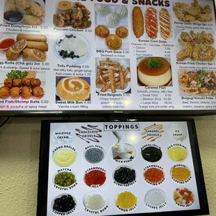 Food menu