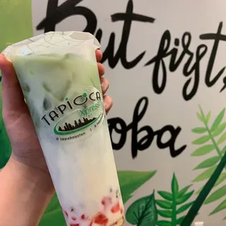 Peach Matcha Milk Tea