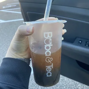 Passion fruit with boba