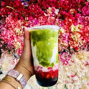 Strawberry matcha