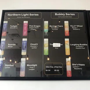 One half of their menu