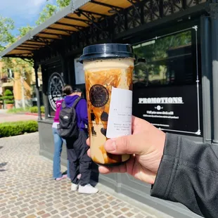 Messy milk tea w/o boba