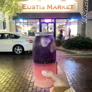 POG with Blue Pea and coconut + Lychee Jellies