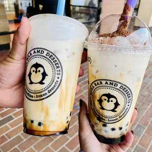 Brown Sugar Marble w/ Boba and Brown Sugar Marble w/ Boba