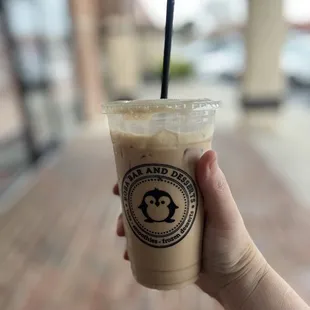 Brown sugar milk tea with easy ice