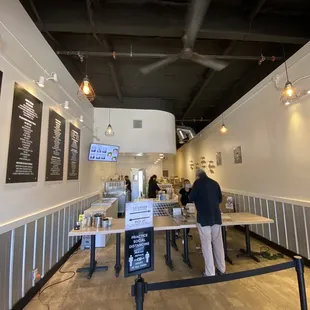 a man standing at a counter