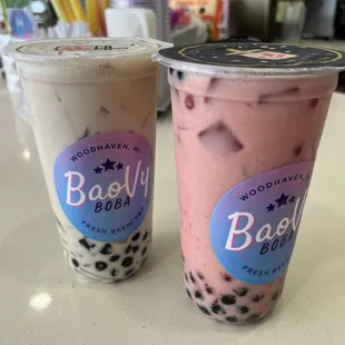 Coconut milk &amp; strawberry milk tea