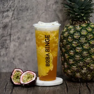 Seasonal drink: Pineapple Passion Fruit Green Tea