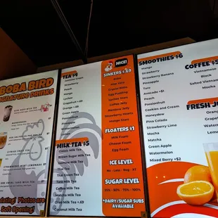 Drank menu