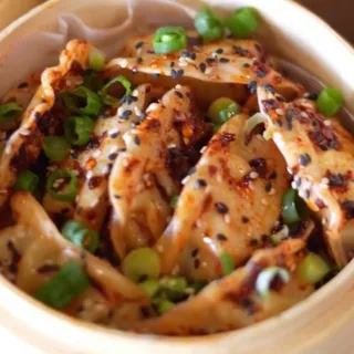 Chili tossed chicken Potstickers