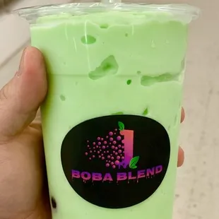 Honey Dew Smoothie w/ Boba Pearls