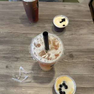 Top: NEW Lemon Black Tea and Thai Tea Jelly Bottom: Guava Green Tea and Thai Tea Jelly