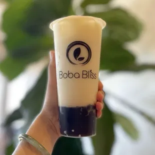 Jasmine Milk Tea with boba