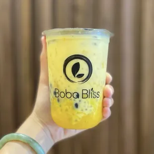 Mango Sago with boba