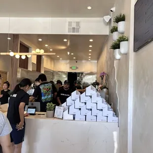 Carrier boxes all ready to go