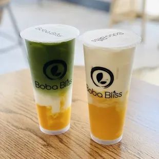 Mango Matcha Latte &amp; Mango Milk Bar