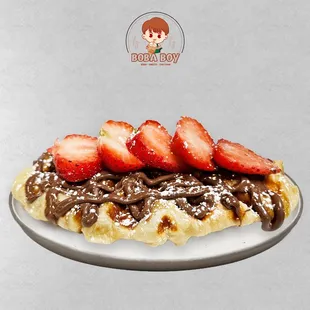 Nutella-Strawberry Croffle