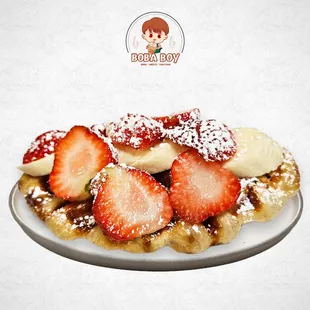 Strawberry-Banana Croffle