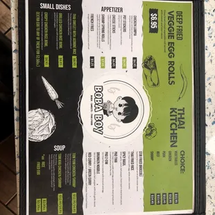The food menu