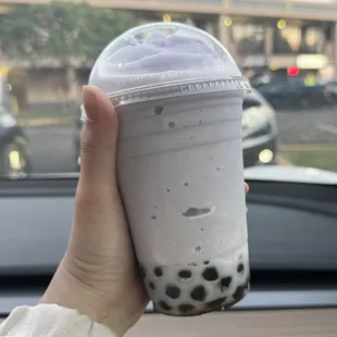 Taro Smoothie with Boba