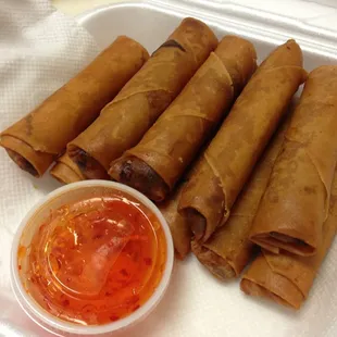 $5 for 10 eggrolls. Awesome price. Taste pretty cool!