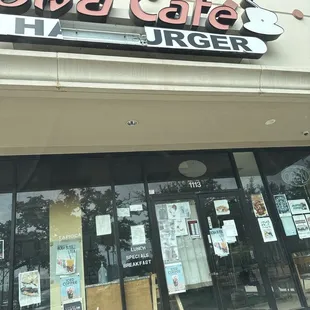 The display of the restaurant.