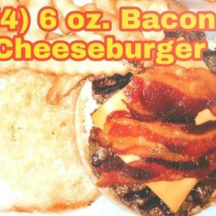 #4) 6 oz. Bacon Cheeseburger
