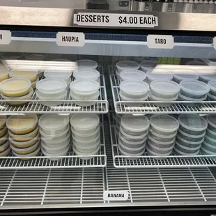 flan, haupia, taro and sweet potato desserts