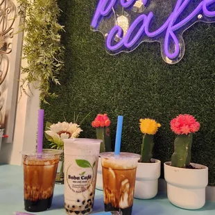 Red Bean Slush and Brown Sugar milk tea