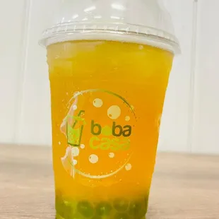 a cup of boba juice