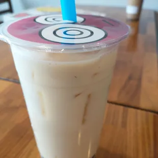 So tasty mango milk tea