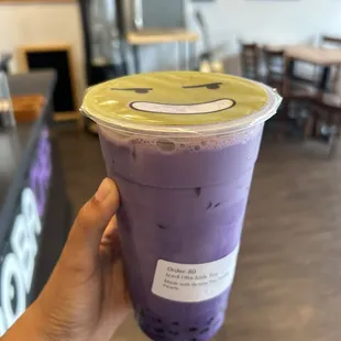 Iced Ube Oolong Milk Tea