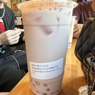 Strawberry Green Milk Tea