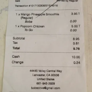 Mango Pineapple Smoothie