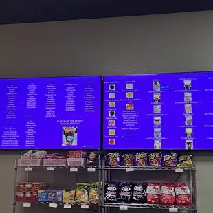 Menu (other wall across goku)