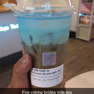 Fire Cream Brulee Milk Tea