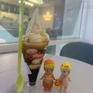 Coconut Brown sugar Boba dessert