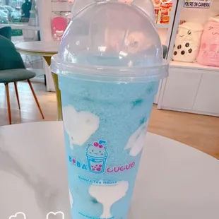 Sky-blue freeze cloud