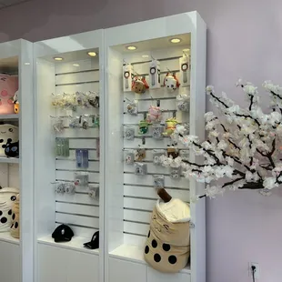 a display case in a store