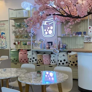 the interior of the store