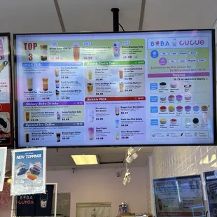 One side of menu