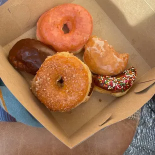 food, dough desserts, donuts