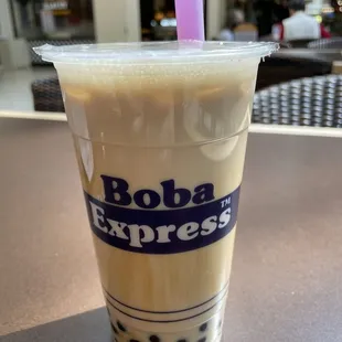 Brown sugar boba tea large