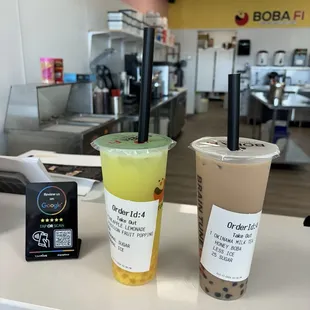 Pineapple Lemonade &amp; Okinawa Milk Tea