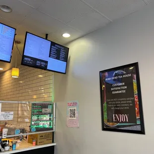 menus on the wall